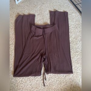 Skims brown pajama ribbed pants